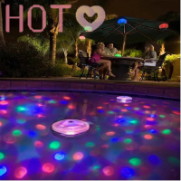 Hot? โคมไฟดิสโก้แบบเรืองแสงใต้น้ำแบบ LED ลอยได้สำหรับใช้ในสระว่ายน้ำอ่างน้ำร้อนและสปา