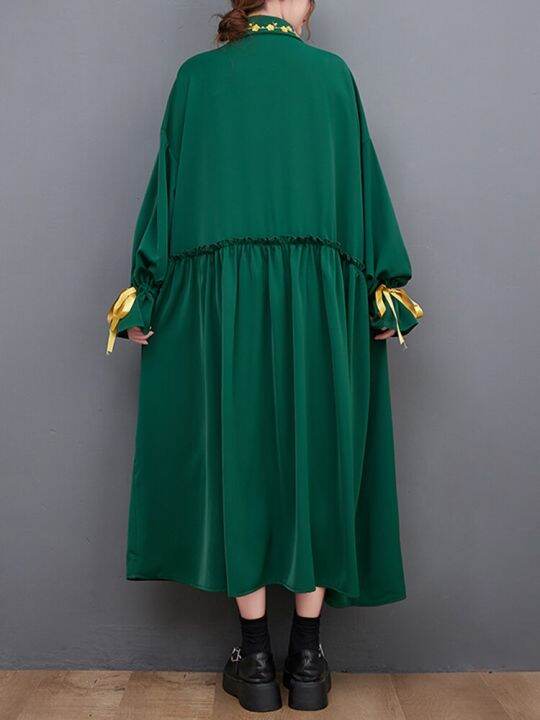 xitao-dress-fashion-loose-woman-full-sleeve-embroidery-shirt-dress