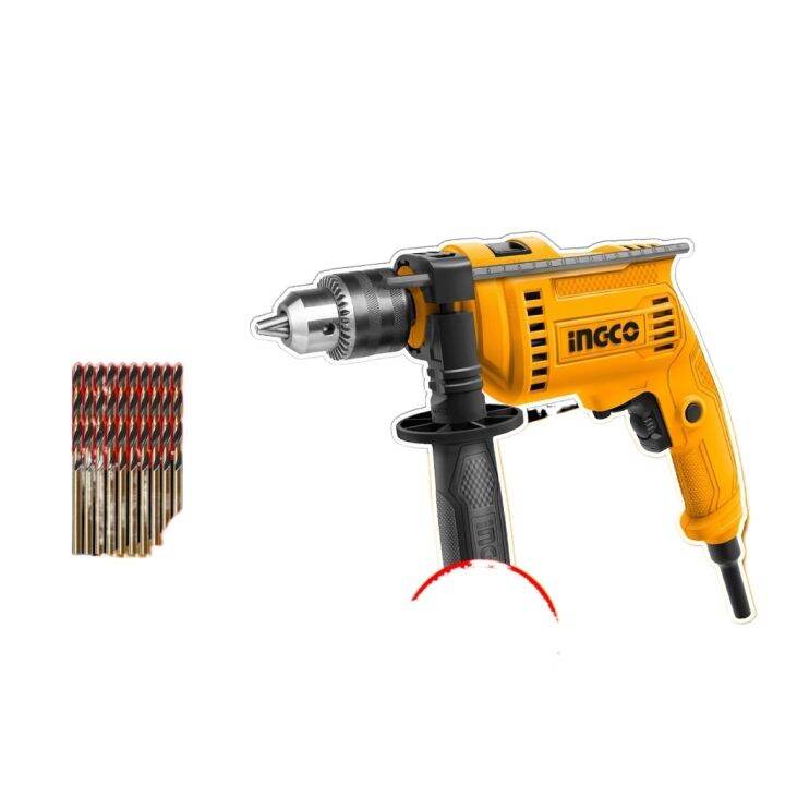 INGCO Impact Drill Hammer Variable Speed Reverse 680W Barena DIY Wood