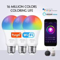 4PCS XIAO MI หลอดไฟ LED WiFi Smart LED Bulb Dimmable Lamp หลอดไฟอัจฉริยะ ปรับได้ 9W/10W,RGB C+W ,Smart Life Tuya App Remote Control Work with Alexa Echo Google Home E27