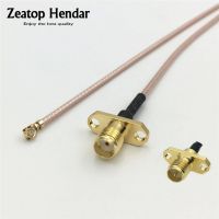 1Pcs IPX U.fl IPEX to SMA / RP-SMA Female 2 Hole Flange Mount Panel Jack RG178 Coax Pigtail Cable Connector 5CM 10CM 15CM 20CM