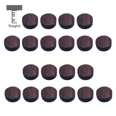 ：《》{“】= Tooyful 20 Pieces Rosewood Round Shape Electric Guitar Fingerboard Fretboard Dots Marker Inlay Material 6 X 2Mm