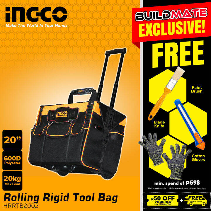 Ingco Rolling Rigid Tool Bag Organizer Trolley HRRTB2002 100 ORIGINAL / AUTHENTIC •BUILDMATE