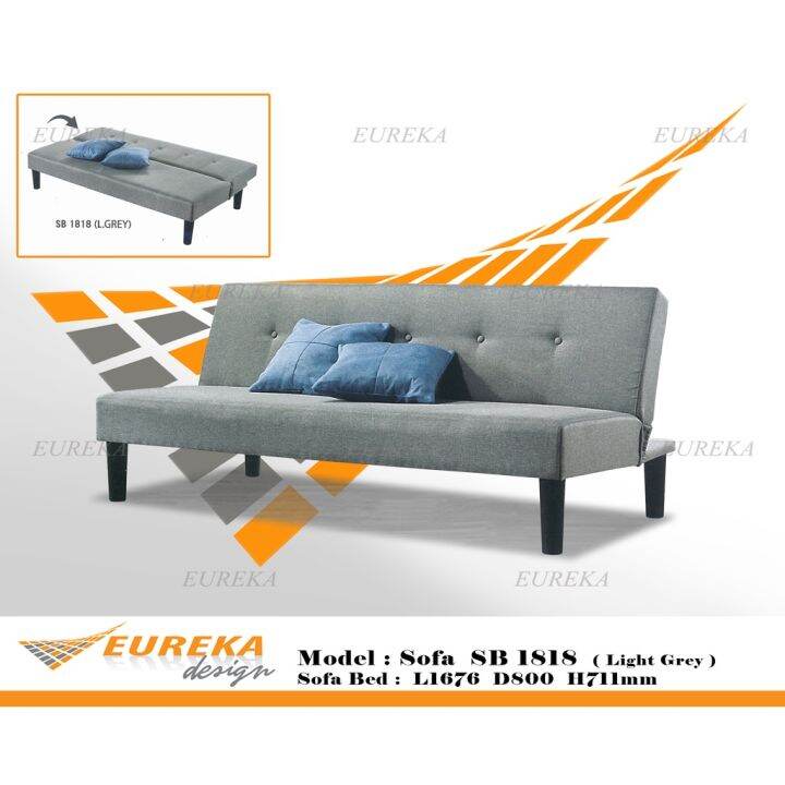EUREKA 5.5ft Sofa Bed Couch Modern Upholstery Fabric Wood Adjustable