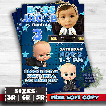 Baby Boss Invitation Card [15pcs Minimum Order] a013 | Lazada PH