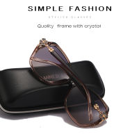 2021 Luxury Women Polarized Sunglasses Latest Ladys UV400 Protection Crystal Feminin Cool Sun Glasses Diamond Vintage Gafas