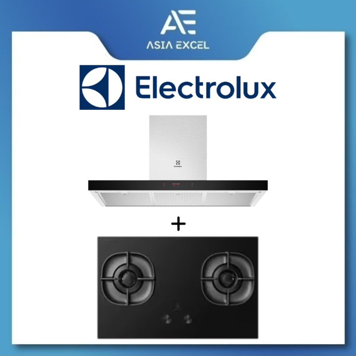 ELECTROLUX ECT9740S 90CM CHIMNEY HOOD + ELECTROLUX EHG8250BCP 80CM BUILTIN GAS HOB WITH 2