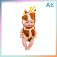 Senia ตุ๊กตาเด็กสัตว์น่ารัก3.5นิ้ว Deer/Bee/Bear Sleep Baby จำลอง Reborn Doll Toy