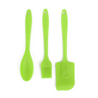 3Pcs Kitchen Silicone Spatula Brush Set Cream Butter Cake Brushes Mixing Butter Shovel Scraper Flour Scrapers Baking Pastry Tool