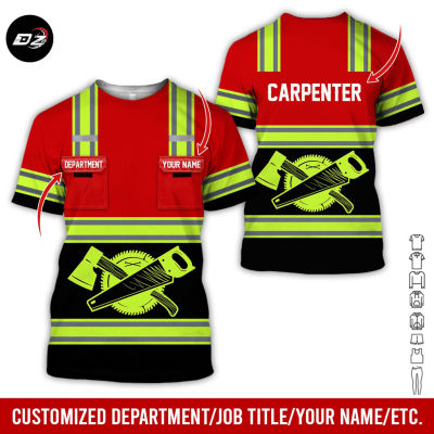 2023 Customized Name And Color Carpenter Uniform All Over Printed Clothes red AD440
