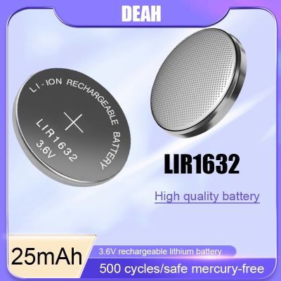 LIR1632 1632 3.6V Lithium Rechargeable Battery Replace CR1632 For Car Remote Control Watch Calculator Camera Button Coin Cell  New Brand  Ella Buckle