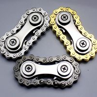 Fingertip Gyroscope Bike Chain Spinner Fidget Toys for Adults Metal Anti Stress Anxiety Desk Toy Sprockets Flywheel Chain Spiner