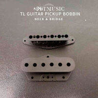 2ชิ้นปิ๊กอัพ Gelektrik Bobbin untuk TL A Gitar Ledan Jambatan Jambatan กระสวย Plastik Hitam