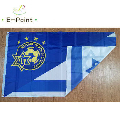 Half Israel Half Maccabi Aviv Flag 3ft*5ft (90*150cm) Size Christmas Decorations for Home Flag Banner Gifts