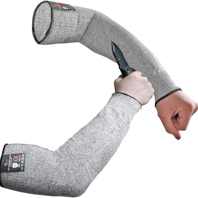 1Pc Level 5 HPPE Cut Resistant Anti Puncture Protection Arm Sleeve Cover Guard Bracers Protector Sports Work Arm Safety Gloves