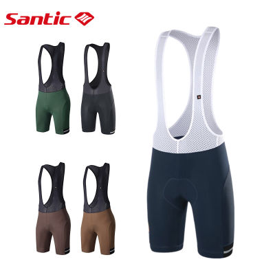 Santic Men Cycling Bib shorts With Pockets 4D Padded Breathable Cycling MTB Road Bicycle Bib Shorts Bottom for Men WM0C05119 gnb