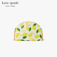 KATE SPADE NEW YORK MORGAN LEMON TOSS DOUBLE-ZIP DOME CROSSBODY KD454 กระเป๋าสะพายข้าง