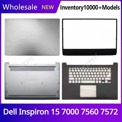 New Original For Dell Inspiron 15 7000 7560 7572 Laptop LCD back cover Front Bezel Hinges Palmrest Bottom Case A B C D Shell