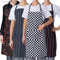 ◇✵♀ New Style Striped Plaid Long Man Women Waist Apron with Pocket Catering Chef Waiter Bar Chef Waiter Apron Barbecue Kitchen Tool