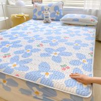 The fitted with rubber mat three-piece Thailand more natural latex household ice cool feeling silk air conditioning in the summer of mat -D0522