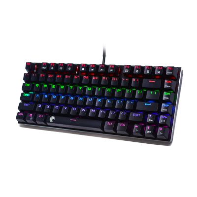 ❃ Z-88 Small Mechanical Keyboard E-Yooso 81 Key LED Rainbow Backlight Compact Design Wired Switch Gaming Keyboard