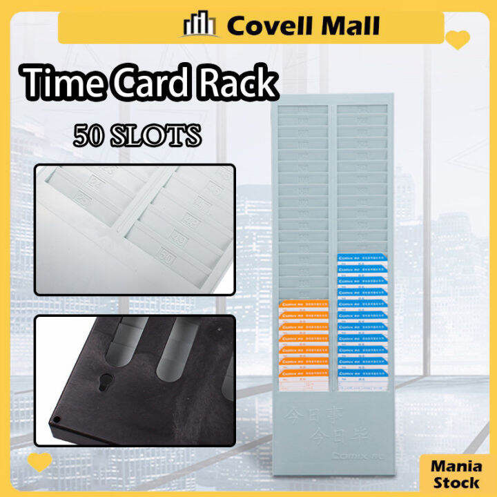 Time Card Rack Attendance Recorder Punch Time Bundy Clock Time Card