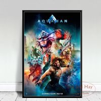 NewJason Momoa Aquaman Superhero ภาพยนตร์ภาพวาดผ้าใบ Wall Art ภาพ Vintage โปสเตอร์ตกแต่งตกแต่งบ้าน Cuadro Decorativo Liyanhong2