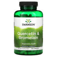 Swanson Quercetin &amp; Bromelain Respiratory Health 250 Capsules