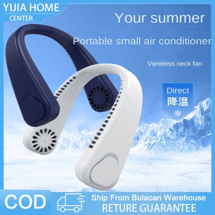 【COD/Original】F2 Bladeless Halter Fan Refrigeration USB Bladeless ...