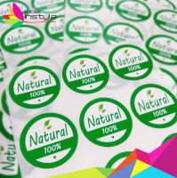 *54-108 ดวง* Sticker สติกเกอร์ Natural PPกันน้ำ  วงกลม 3 ซม. labelinstyle