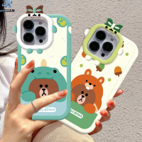 เคส Rixuan Realme 10 Realme C55 C35 C33 C31 C30 Realme C11 9i 6i 5วินาที5i 7i C2 C15 Realme Narzo C12 C25เลนส์สัตว์ประหลาดตัวเล็กๆการ์ตูนหมีกบสัตว์เคสคู่กระรอก