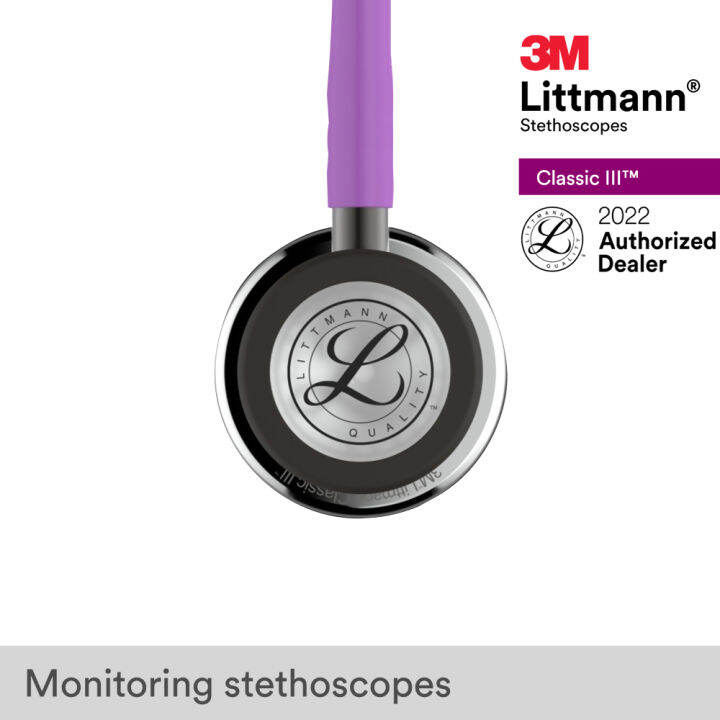 3m-littmann-classic-iii-stethoscope-27-inch-5865-lavendertube-mirror-finish-chestpiece-stainless-stem-amp-eartubes