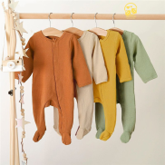 Bodysuit cho bé dài tay Liền Tất chất Len Tăm mềm mịn ấm áp