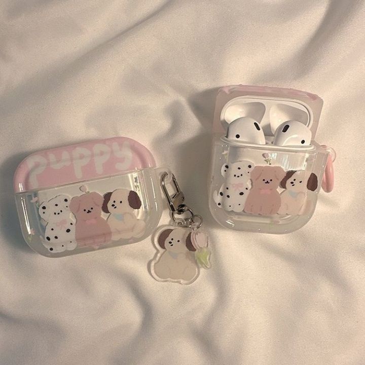 เคสหูฟังบลูทูธไร้สาย-ลายลูกสุนัขภาษาอังกฤษ-พร้อมจี้-สําหรับ-airpods-2nd-generation-3rd