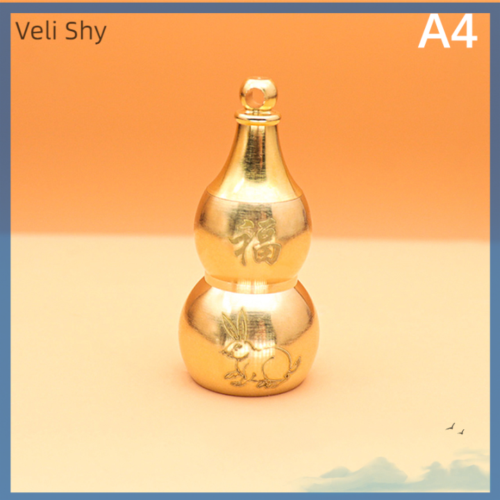 veli-shy-โชคดีของประดับตกแต่งบ้านราศีจีนขวดรูปน้ำเต้าขวดยาเครื่องประดับพวงกุญแจห้อยจี้น้ำเต้ากลวง