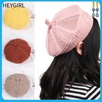 HEYGIRL Women Solid Color Warm Vintage Berets Knitting Beanie Ski Bonnet Artist Hats