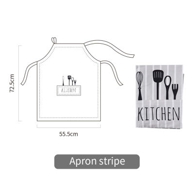 Fashion Letters Apron With Pockets Chef Waiter Cotton Adjustable Clean Apron Kitchen Home Cooking Baking Aprons Breathable