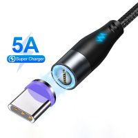 [KOLT Digital] 5A Micro USB สายแม่เหล็ก Type C สายชาร์จอย่างรวดเร็วสำหรับ Samsung S21 S22อัลตร้าหัวเว่ย Xiaomi R Edmi Android สายชาร์จ