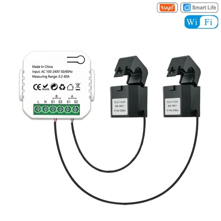 tuya-สมาร์ทสองทาง-wifi-energy-meter-bidirection-12ช่องพร้อม-clamp-app-monitor-พลังงานแสงอาทิตย์ที่ผลิตและใช้พลังงาน110v-240v