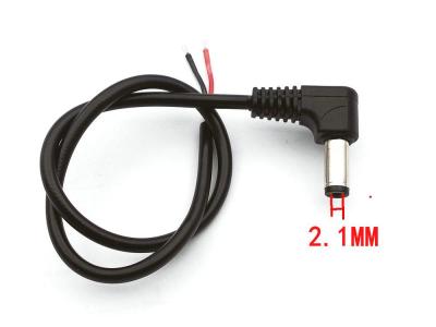 5PCS 2.1mm x 5.5mm DC Power Right angle Male Plug 20AWG CABLE 25cm  Wires Leads Adapters