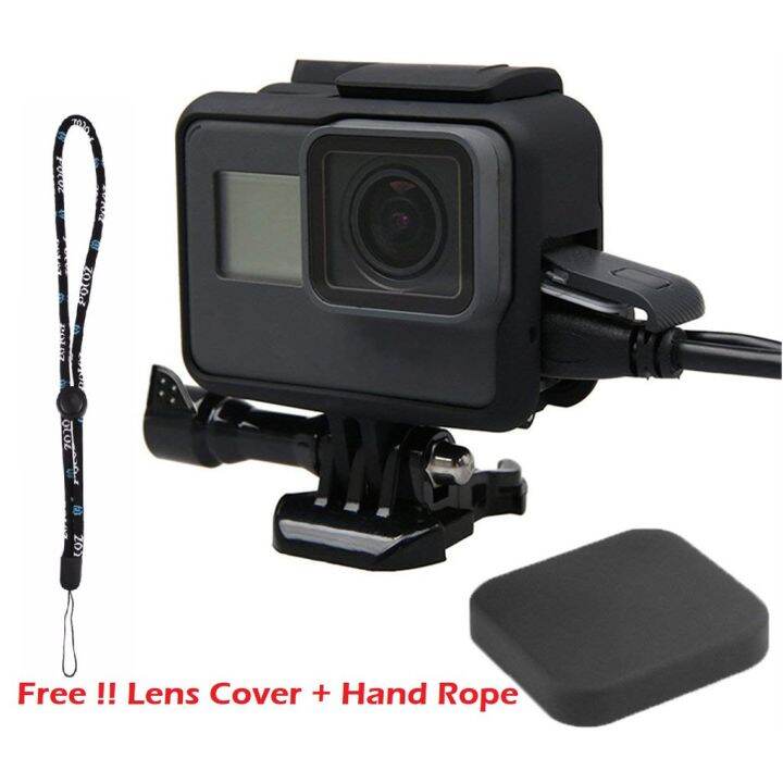 กรอบเฟรม-gopro-hero-7-6-5-2018-frame-plastic-case-ฝาครอบเลนส์-สายคล้องมือ-ชุดสกรู