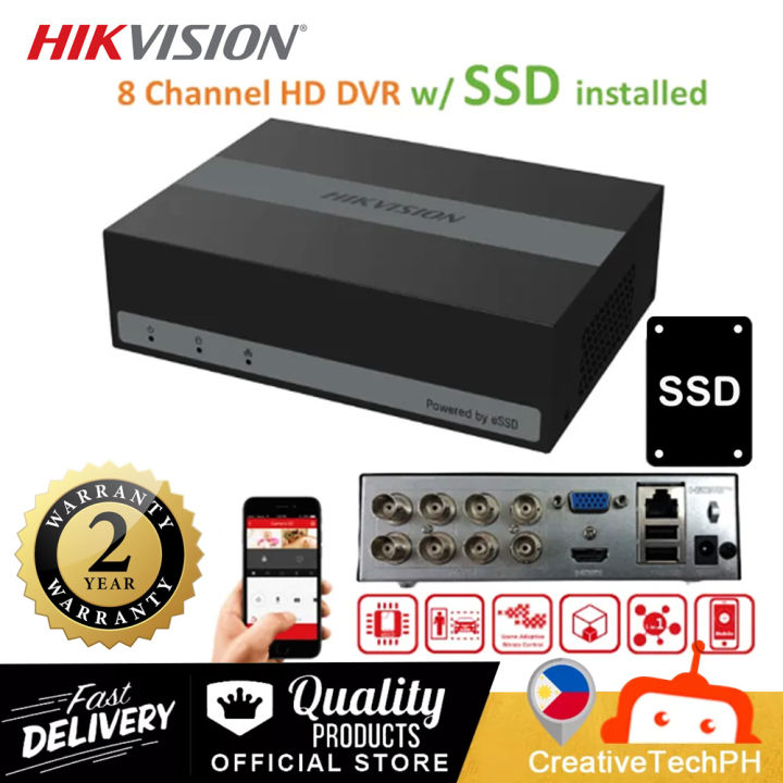 HIKVISION AcuSense With SSD EDVR DS-E08HGHI-B 8CH 1080p Lite H.265 ESSD ...