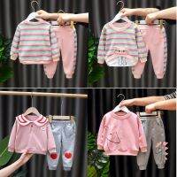 Baby Girls Set Autumn Baby Clothes Spring 1-3 Years Childrens Clothes Cute Cat UnicornSet For Girls