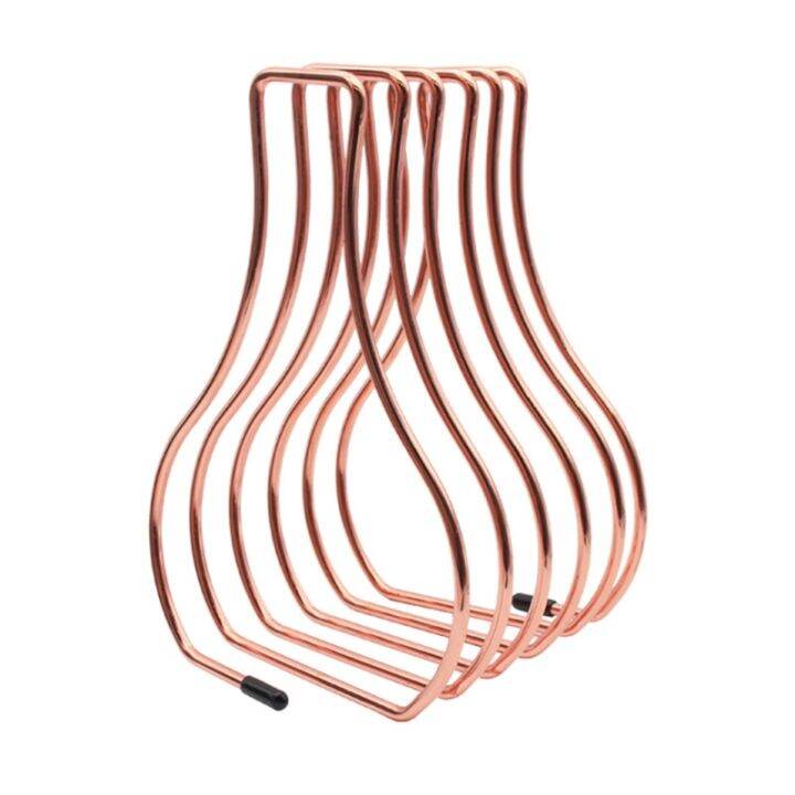 INS Style File Holder Stand 5 Slot Metal Desktop Book Shelf Stand File