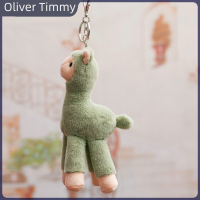 Oliver Timmy พวงกุญแจผู้หญิงอัลปาก้า,พวงกุญแจที่สร้างสรรค์น่ารักนิ่มกระเป๋าเป้สะพายหลังกุญแจรถเครื่องประดับจี้พวงกุญแจ Llaveros