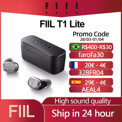 Original Version FIIL T1 Lite TWS Bluetooth 5.2 Earbuds True Wireless Earphones Long Battery Life ENC HiFi IPX7 Waterproof Mic