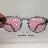 SPEIKE Customized vintage pink lenses sunglasses Johnny Depp Lemtosh style retro glasses can be myopia sunglasses