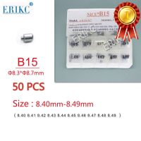 50ชิ้น B15 ERIKC หัวฉีดคอมมอนเรลปรับ Shim ปะเก็นฉีดรถยนต์ดีเซลขนาด8.40-8.49มม. สำหรับหัวฉีด