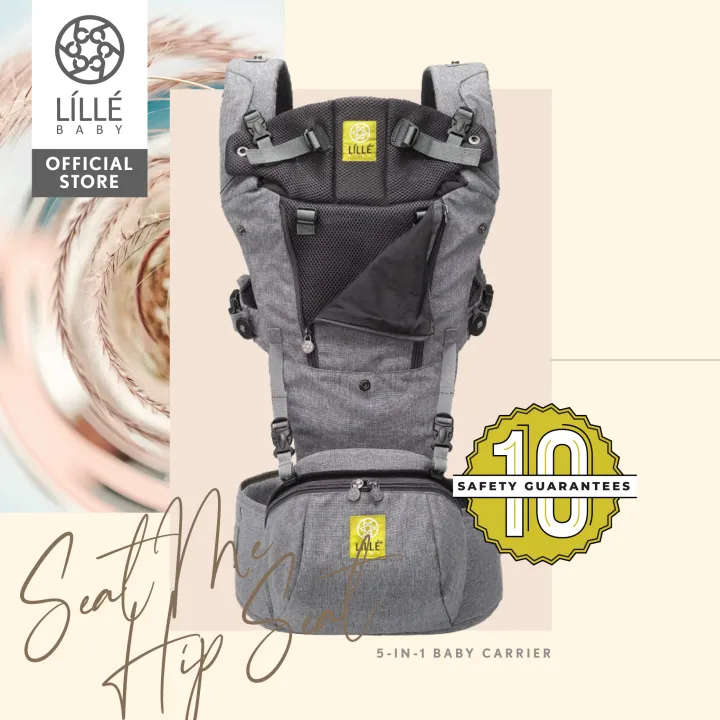 LÍLLÉbaby SEATME Hip Seat All Seasons Heathered Grey Lazada PH
