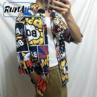 เสื้อ RUNAY Blossom เสื้อเชิ้ตแขน3/4สำหรับผู้ชาย,เสื้อโค้ทลำลองแฟชั่นเท่ๆสำหรับฤดูร้อน